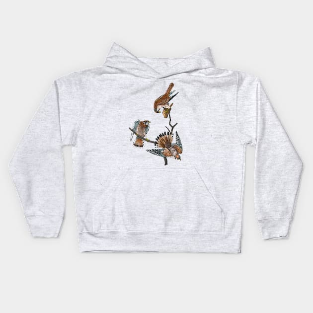 American Kestrel Kids Hoodie by Animal Surrealism